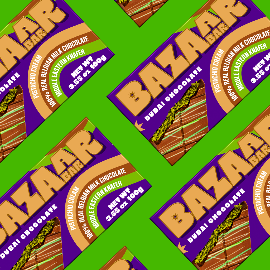 12 bars inner Dubai style chocolate 100g