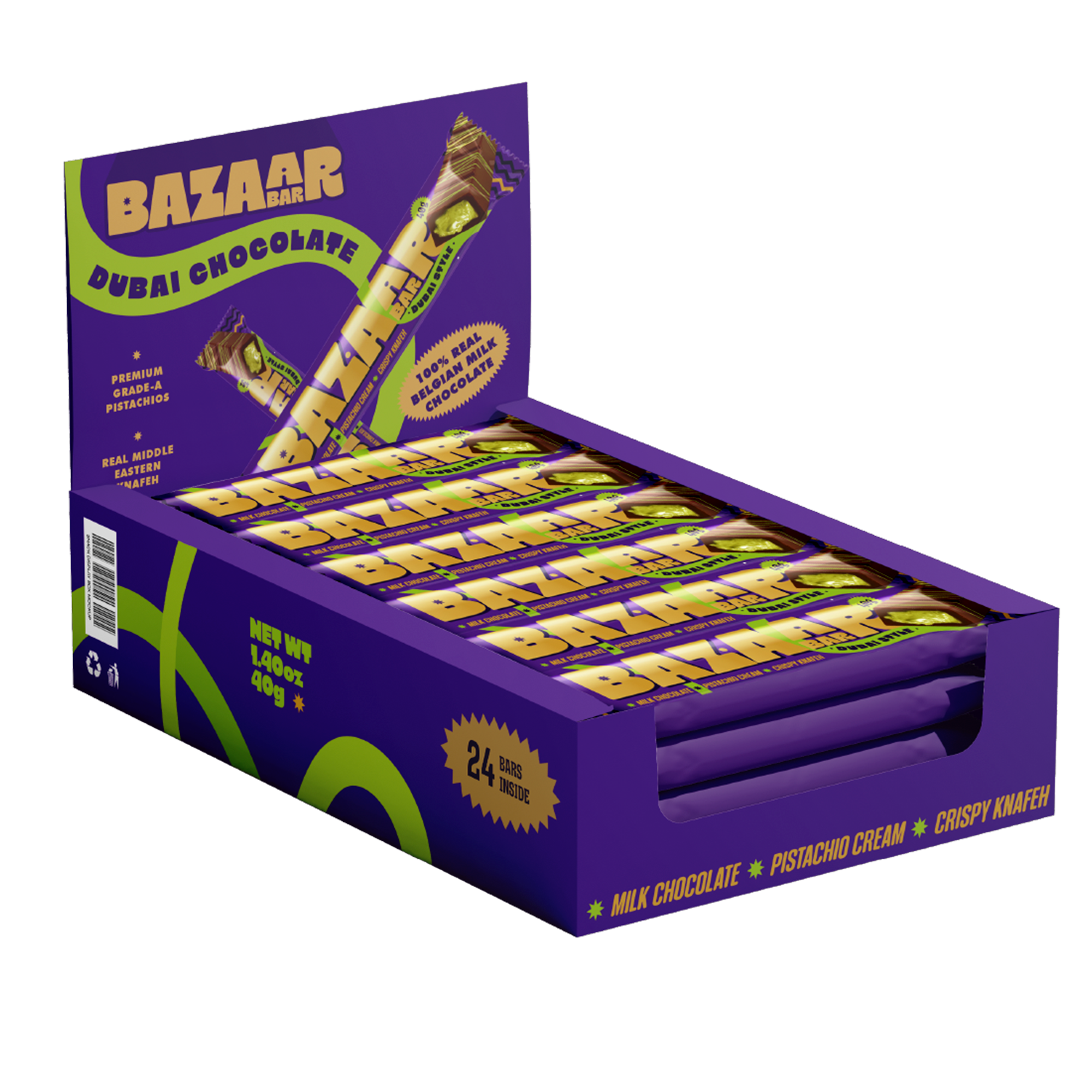 24 bars inner - Dubai Chocolate 40g