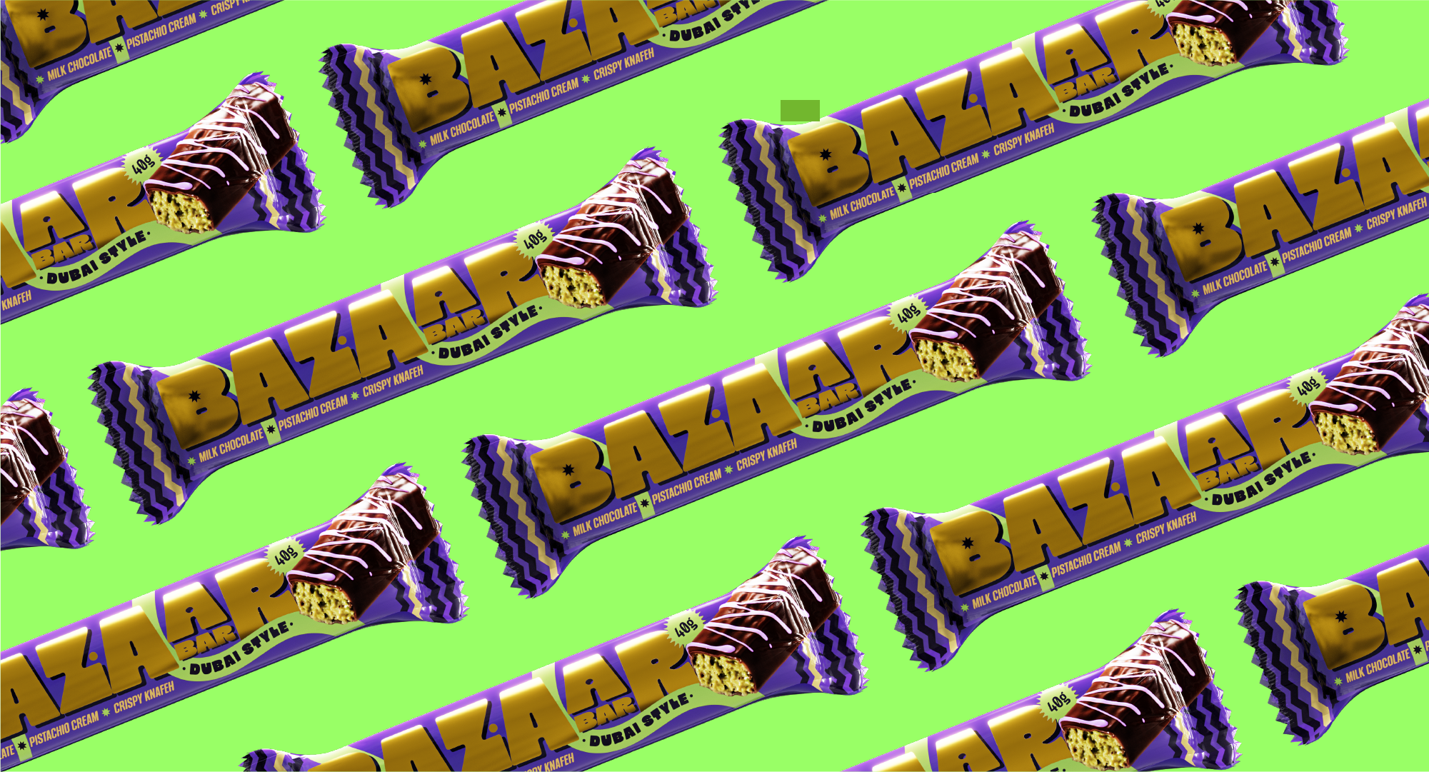 24 bars inner - Dubai style chocolate 40g